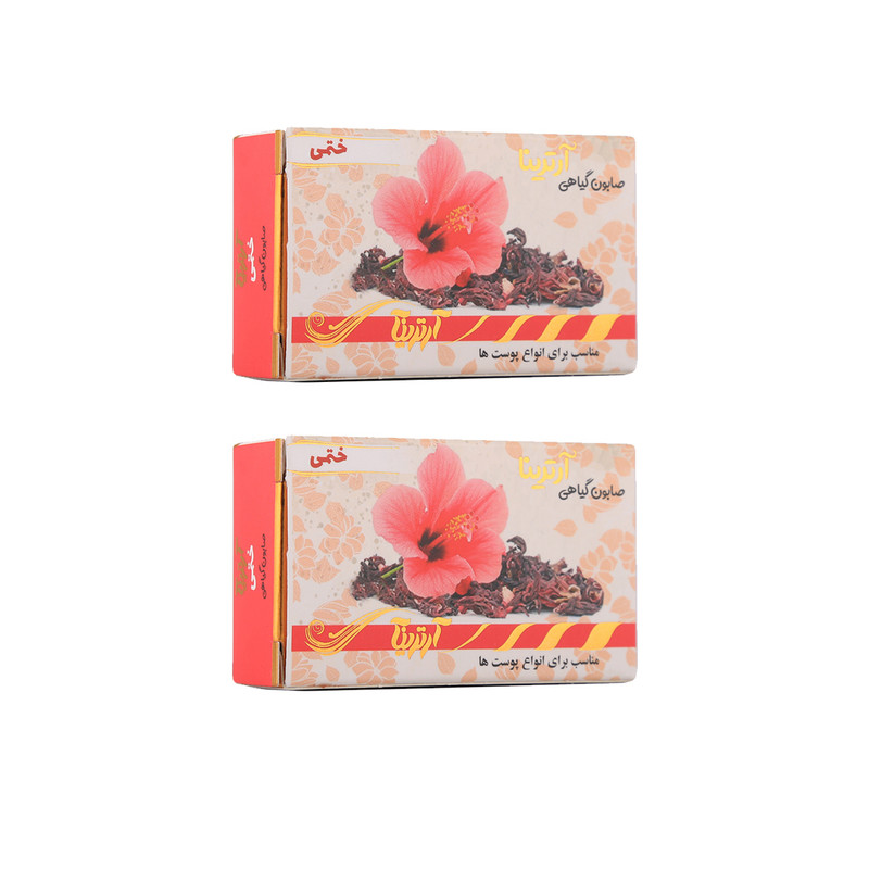 صابون شستشو آرترینا مدل ختمی وزن 70 گرم مجموعه 2 عددی