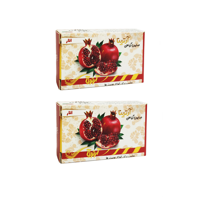 صابون شستشو آرترینا  مدل انار وزن 75 گرم مجموعه 2 عددی