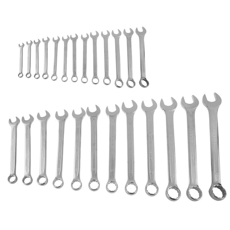 مجموعه 25 عددی آچار یکسر تخت یکسر رینگی آتا مدل BX2500