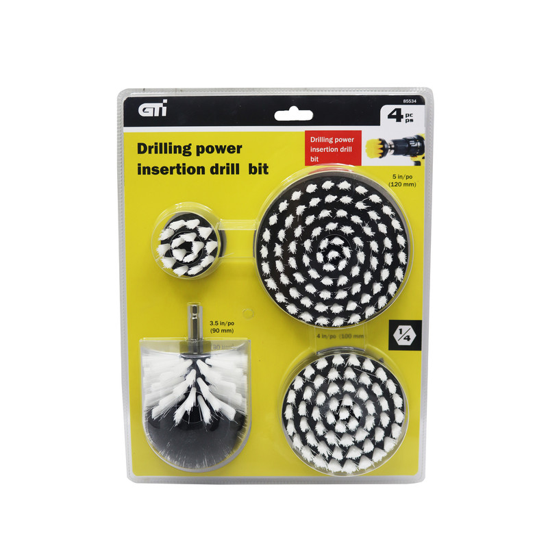فرچه مبل شوی سر دریلی جی تی آی مدل YP-85534/2-3.5-4/5INCH مجموعه 4 عددی 