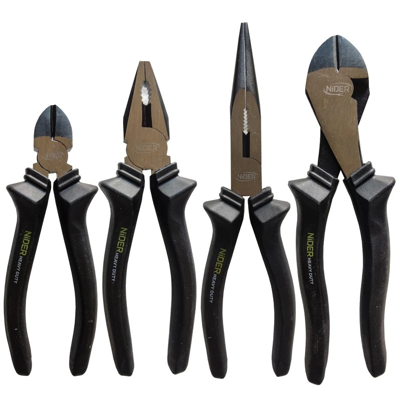 انبر دست انبر  سیم چین و انبر دم باریک و انبر سیم چین کله گاوی نیدر مدل AJ-NDR-10