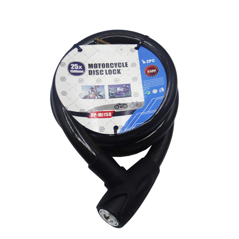 قفل کابلی موتورسیکلت میکا کد YP-25*1500MM