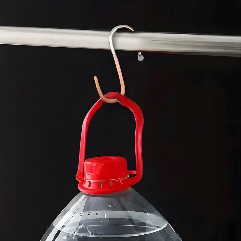 قلاب آویز لیوان مدل اس روکش دار H-5 بسته شش عددی