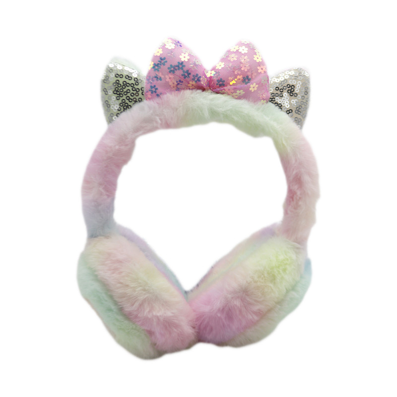 هدفون بی سیم مدل پاپیونی پولکدار کد YP-DMZ-112 