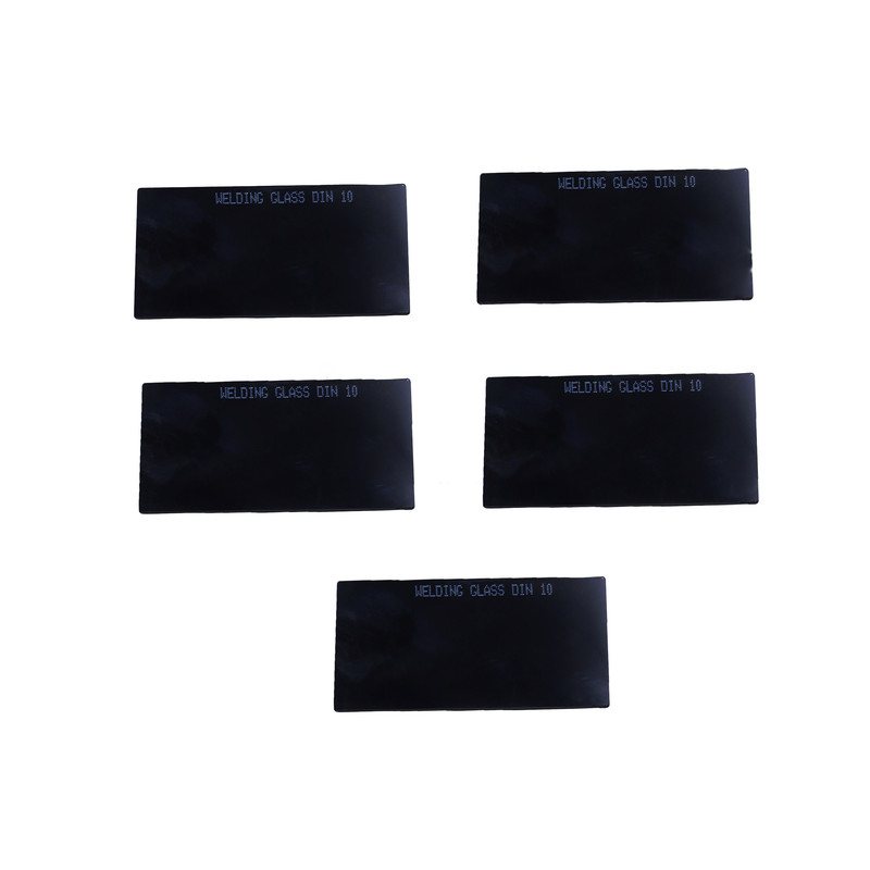شیشه ماسک جوشکاری مدل YP-DIN10-100*50MM مجموعه 5 عددی 