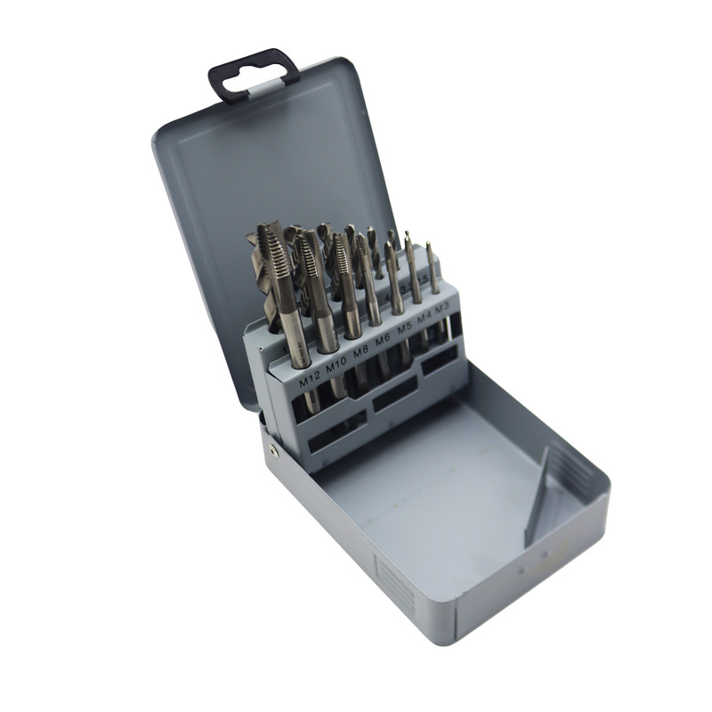 مته آهن و قلاویز ماشینی ریزو مدل YP-MTS14 مجموعه 14 عددی