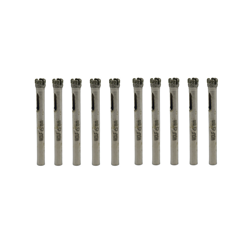 مته گرد بر شیشه ولف مدل YP-06 سایز 6 میلی متر مجموعه 10 عددی 