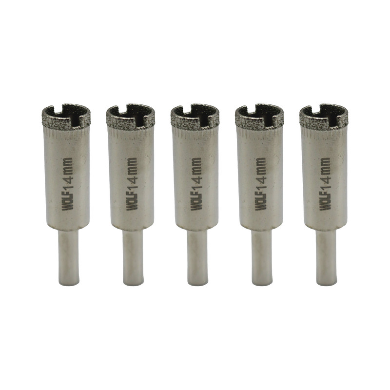 مته گرد بر شیشه ولف مدل YP-014 سایز 14 میلی متر مجموعه 5 عددی 