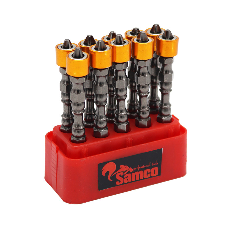 سری پیچ گوشتی دو سر چهار سو سامکو مدل مغناطیسی کد YP-010 مجموعه 10 عددی 