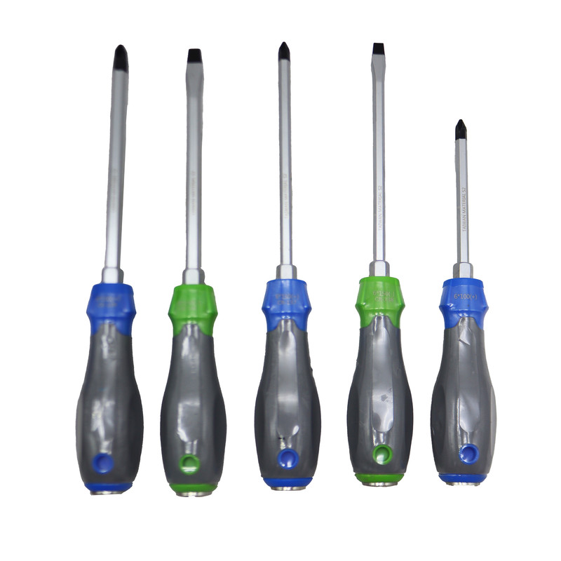 پیچ گوشتی چهارسو و دو سو کراسمن مدل ضربه خور کد YP-CR-149 S2 مجموعه 5 عددی 