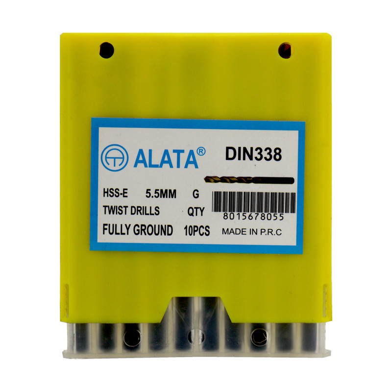 مته آهن آلاتا مدل YP-HSS-E-DIN338-05.5MM سایز 5.5 میلی متر مجموعه 10عددی 