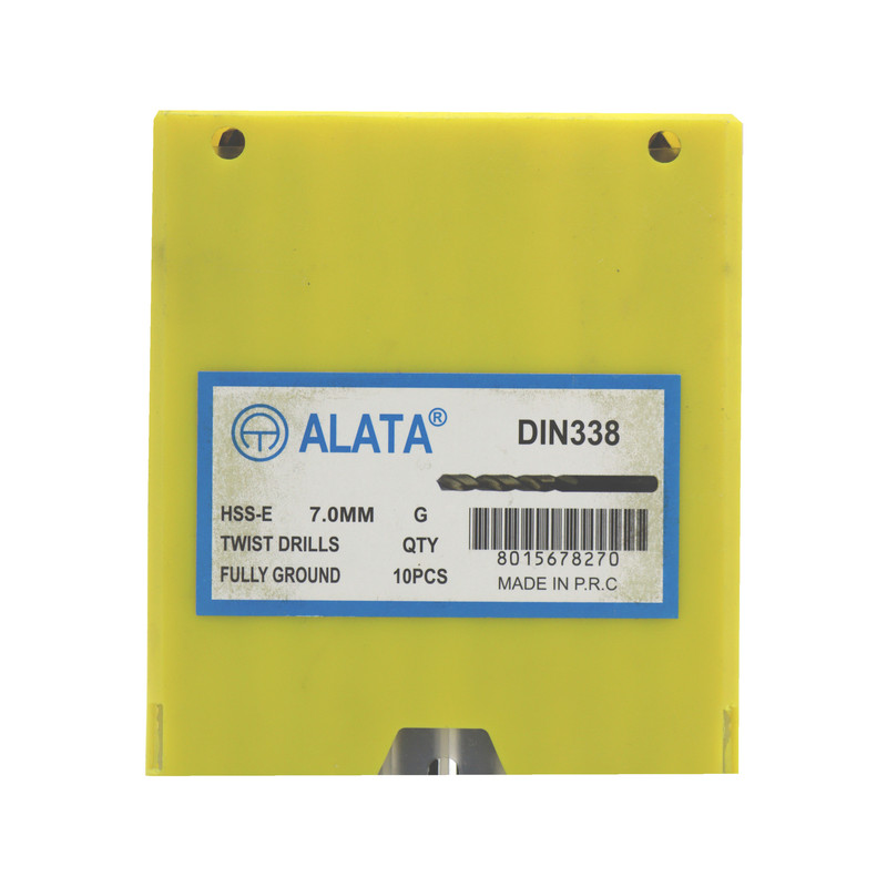 مته آهن آلاتا مدل YP-HSS-E-DIN338-07MM سایز 7 میلی متر مجموعه 10عددی 