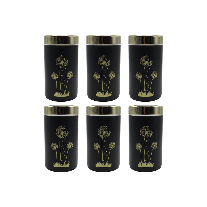 بانکه بهازکالا مدل درگلس طرح قاصدک کد YP-GLASS مجموعه 6 عددی 