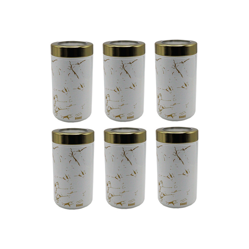 بانکه بهازکالا مدل درگلس طرح ماربل کد YP-GLASS مجموعه 6 عددی 