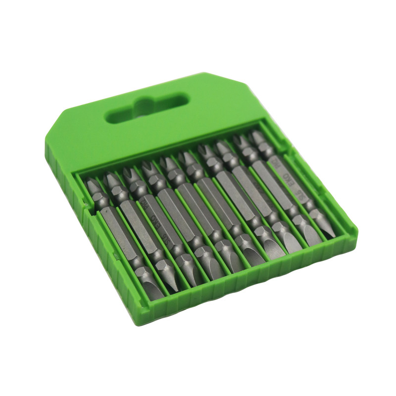 سری پیچ گوشتی یک سر چهارسو یک سر دو سو اکو مدل YP-PH2*SL6/65MM مجموعه 10 عددی   