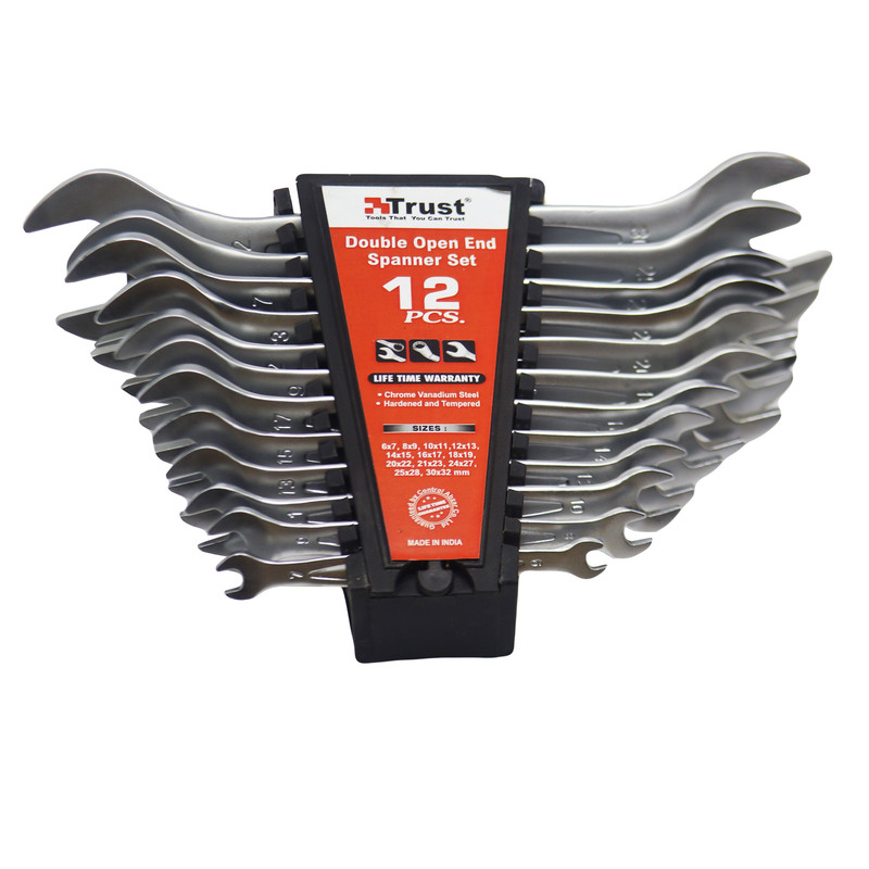 آچار دو سر تخت تراست مدل YP-012 مجموعه 12 عددی 