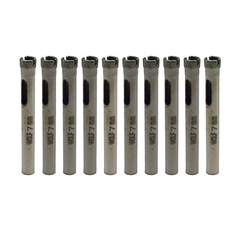مته گرد بر شیشه ولف مدل YP-07 سایز 7 میلی متر مجموعه 10 عددی 