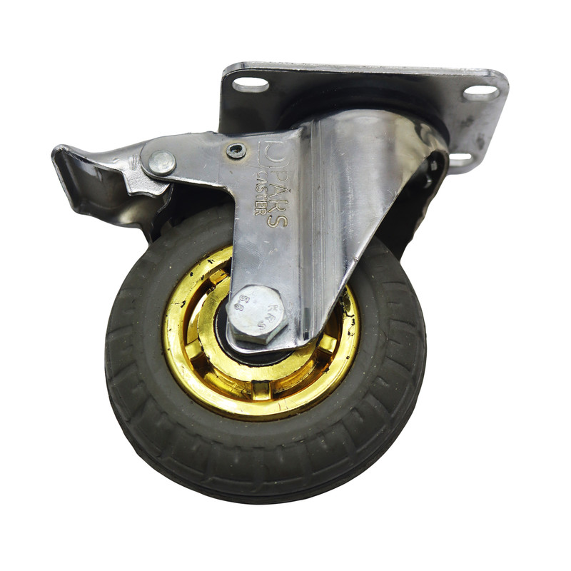 چرخ کفی‌دار گردان پارس کاستر مدل ترمز دار کد YPT-100*33MM