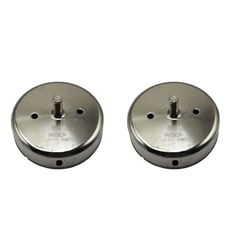 مته گرد بر شیشه ولف مدل YP-0105 سایز 105میلی متر مجموعه 2  عددی 