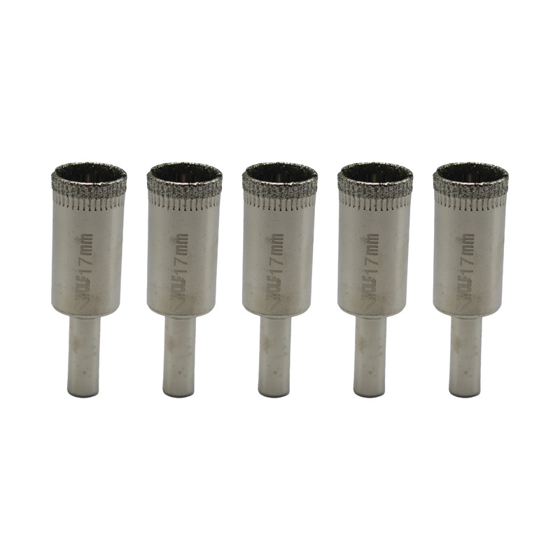 مته گرد بر شیشه ولف مدل YP-017 سایز 17 میلی متر مجموعه 5 عددی 