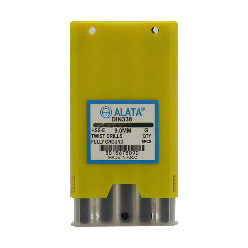 مته آهن آلاتا مدل YP-HSS-E-DIN338-09MM سایز 9 میلی متر مجموعه 5 عددی 