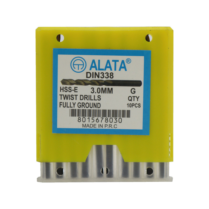 مته آهن آلاتا مدل YP-HSS-E-DIN338-03MM سایز 3 میلی متر مجموعه 10عددی 