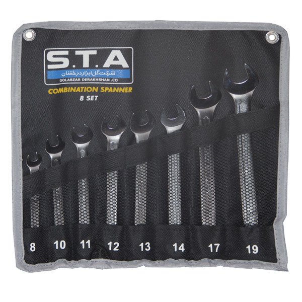 مجموعه 8 عددی آچار یک سر تخت یک سر رینگ اس تی آ مدل S0