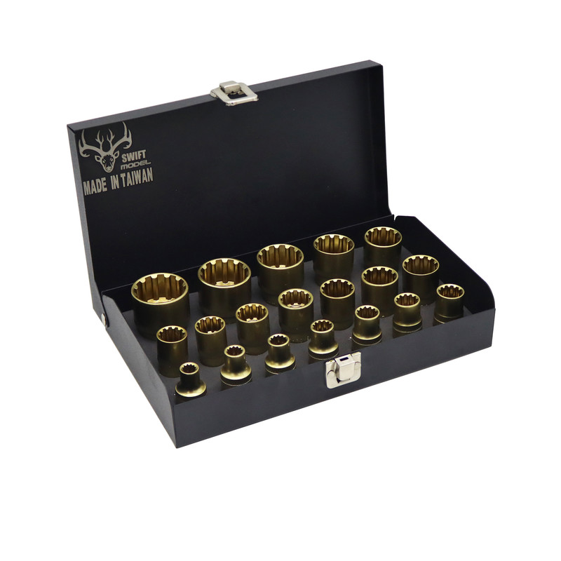 سری بکس مدل سویفت کد YP-TAIWAN-ALIYAJHI-8-32MM-1/2INCH مجموعه 19 عددی