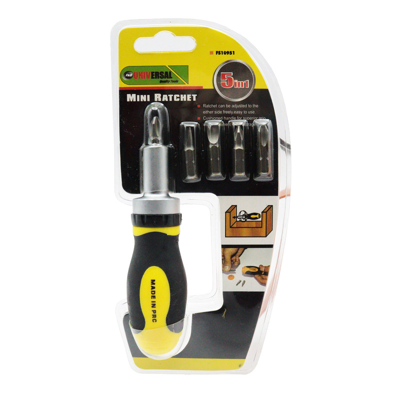 پیچ گوشتی جغجغه ای یونیورسال مدل YP-FS10951 مجموعه 6 عددی  