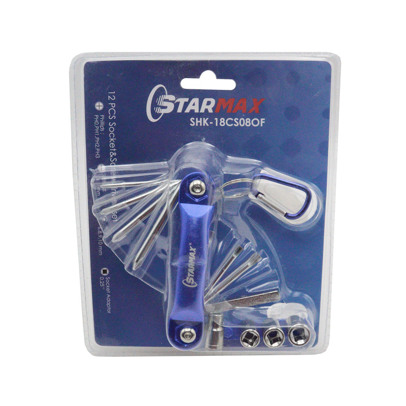 پیچ گوشتی استارمکس مدل YP-SHK-18CS08OF بسته 12 عددی