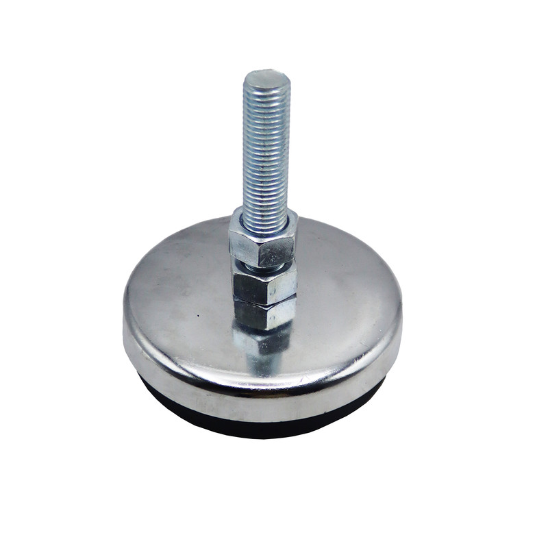 پایه ضربه گیر مدل کف لاستیکی کد YP-NIKEL CHROME-134MM/16MM