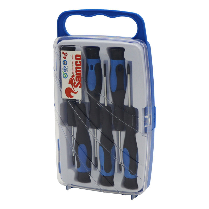 پیچ گوشتی موبایلی سامکو مدل دوسو و چهارسو کد YP-HERFEEI-SHS-15S0016VT مجموعه 6 عددی  