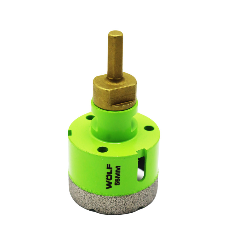 گردبر فرزی سنگ و سرامیک ولف مدل YP-055  به همراه رابط تبدیل به دریل  سایز 55 میلی متر 