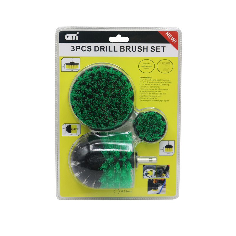 فرچه مبل شوی سر دریلی جی تی آی مدل YP-GTI/2-3.5-4INCH مجموعه 3 عددی 