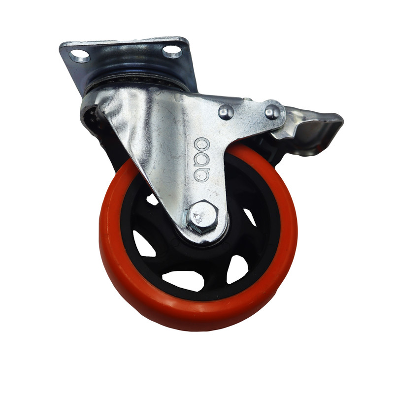 چرخ کفی‌دار گردان آبو مدل ترمز دار کد YPT-GARDAN-100*32MM