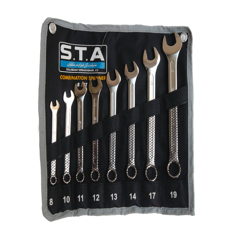 مجموعه 8 عددی آچار یک سر رینگ اس تی آ مدل Ac8-sta