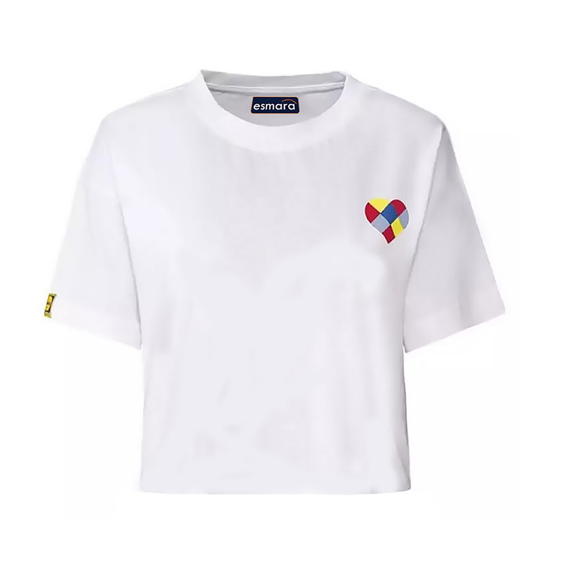 کراپ‌ تی‌شرت آستین کوتاه زنانه اسمارا مدل nit1008