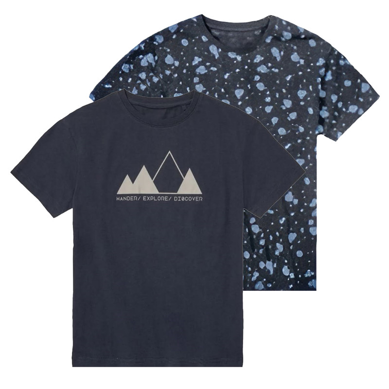 تی شرت آستین کوتاه پسرانه پیپرتس مدل کوهستان 2025 مجموعه دو عددی