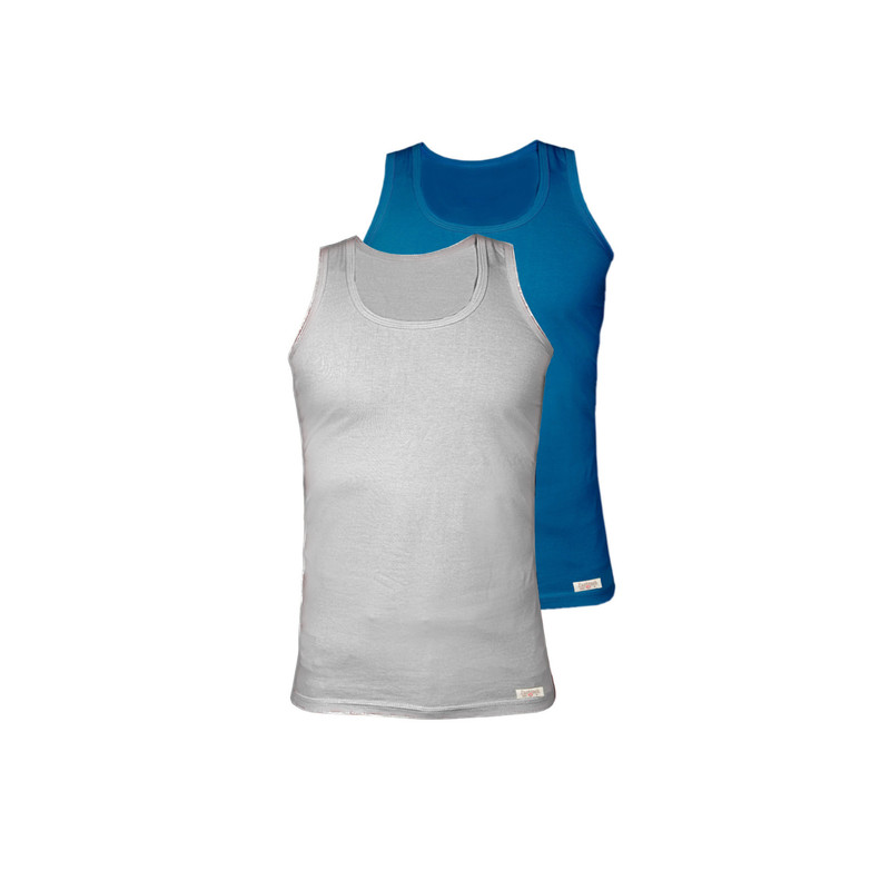 زیرپوش رکابی مردانه پنبینه مدل نخ پنبه خالص صادراتی مجموعه 2 عددی