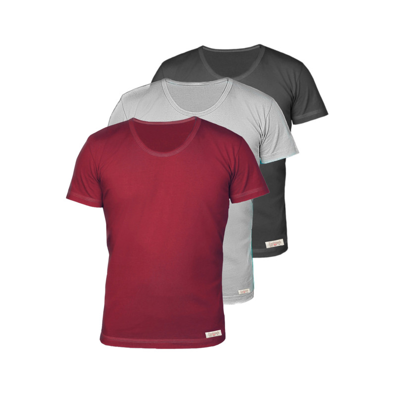 زیرپوش آستین دار مردانه پنبینه مدل نخ پنبه خالص صادراتی مجموعه 3 عددی