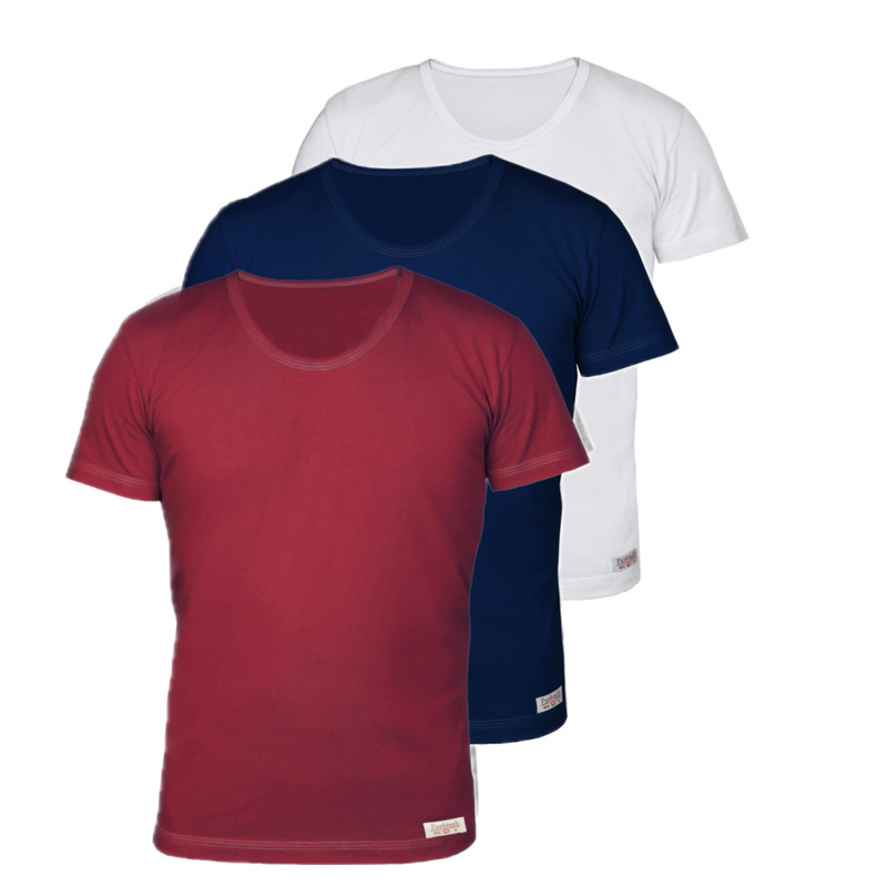 زیرپوش آستین دار مردانه پنبینه مدل نخ پنبه خالص صادراتی مجموعه 3 عددی