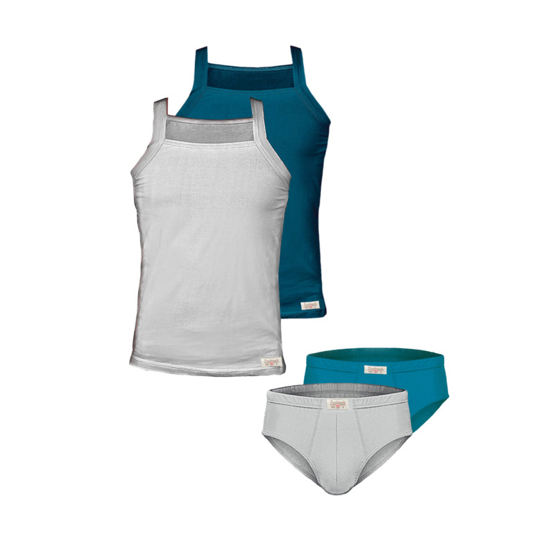 ست شورت و زیرپوش مردانه پنبینه مدل نخ پنبه خالص صادراتی مجموعه 2 عددی