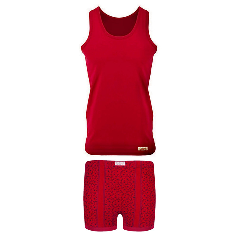 ست شورت و زیرپوش مردانه پنبینه مدل نخ پنبه خالص صادراتی طرح ترمه