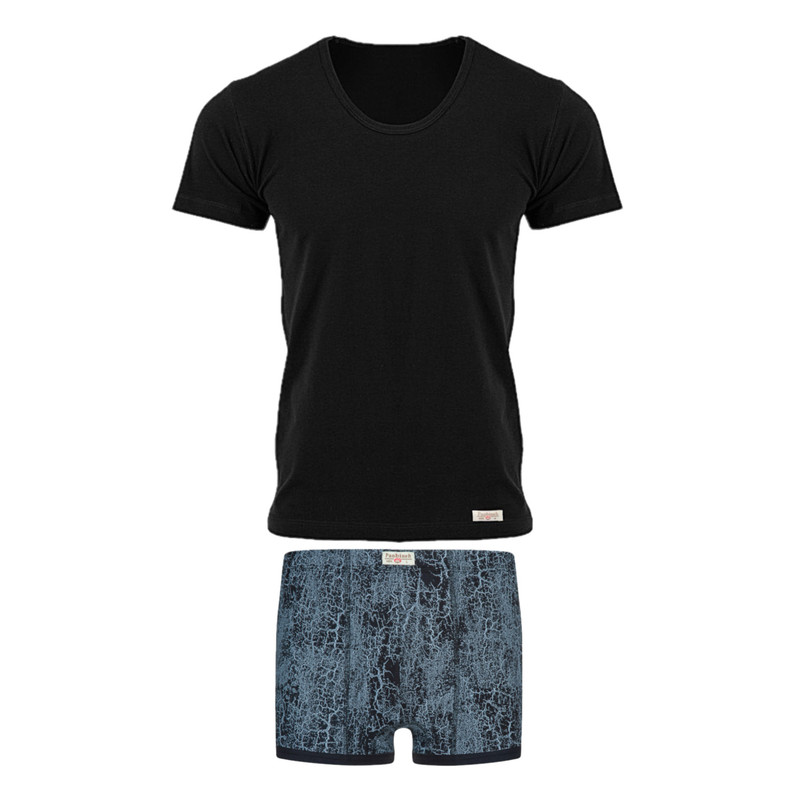 ست شورت و زیرپوش مردانه پنبینه مدل نخ پنبه خالص صادراتی آراد