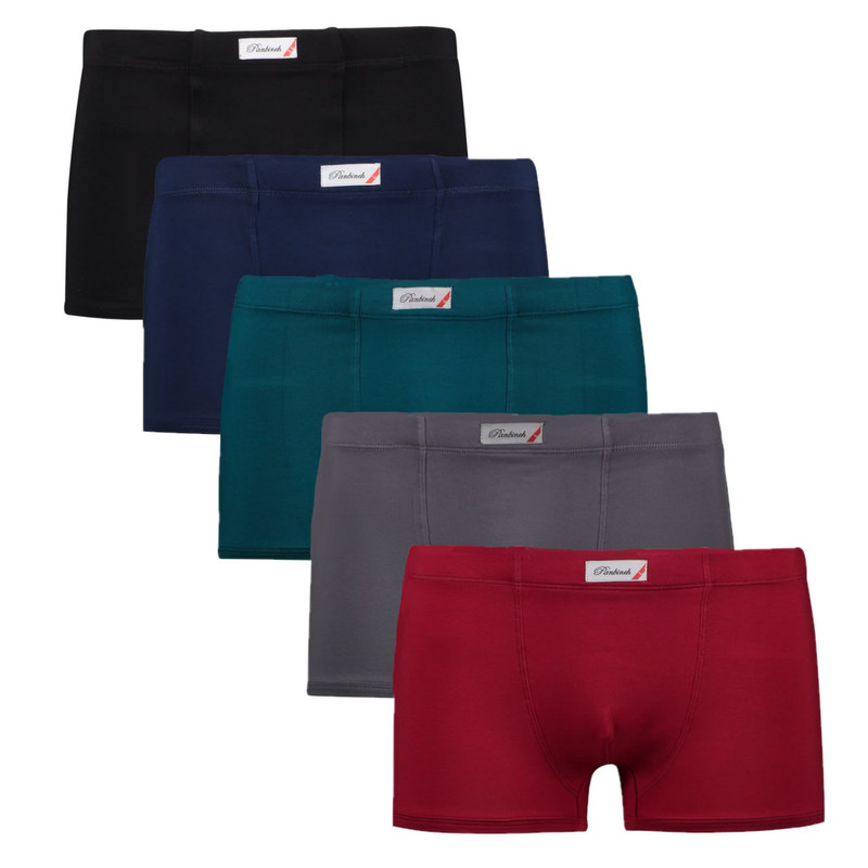 شورت نیم پا مردانه پنبینه مدل نخ پنبه لاکرا مجموعه 5 عددی