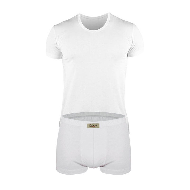 ست شورت و زیرپوش مردانه تولیدی پاران مدل نخ پنبه خالص صادراتی