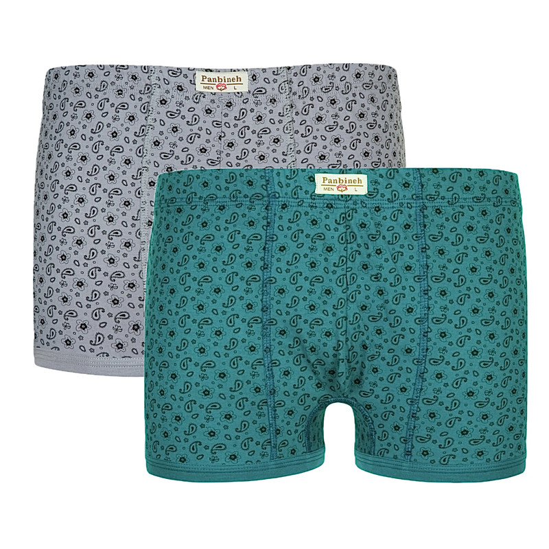 شورت مردانه پنبینه مدل نیم پا نخ پنبه ترمه مجموعه 2 عددی