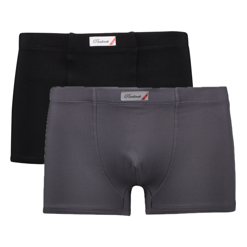 شورت نیم پا مردانه پنبینه مدل نخ پنبه لاکرا صادراتی مجموعه 2 عددی