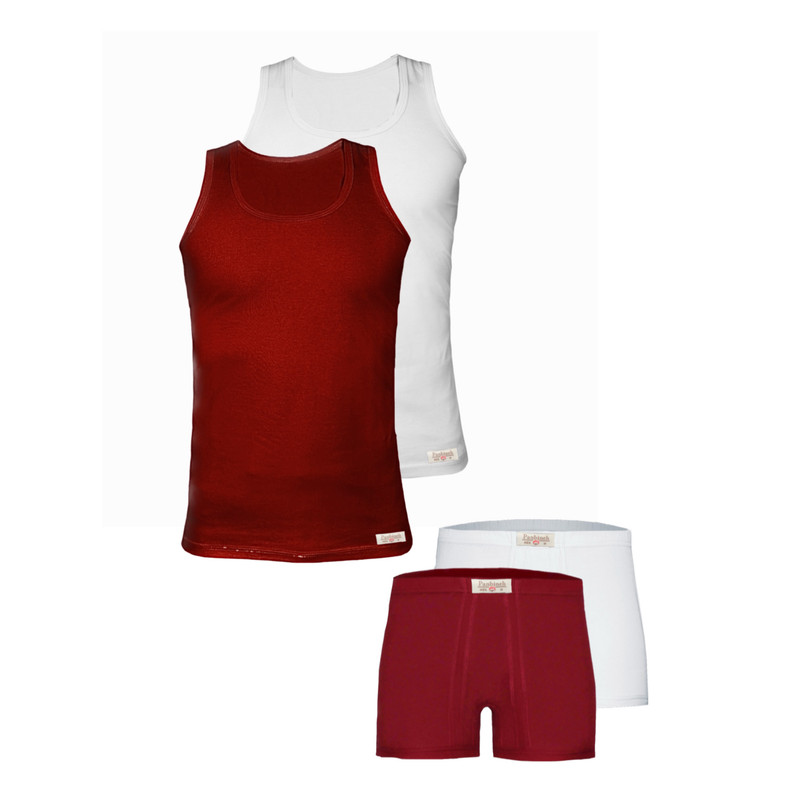 ست شورت و زیرپوش رکابی مردانه پنبینه مدل نخ پنبه مجموعه 2 عددی