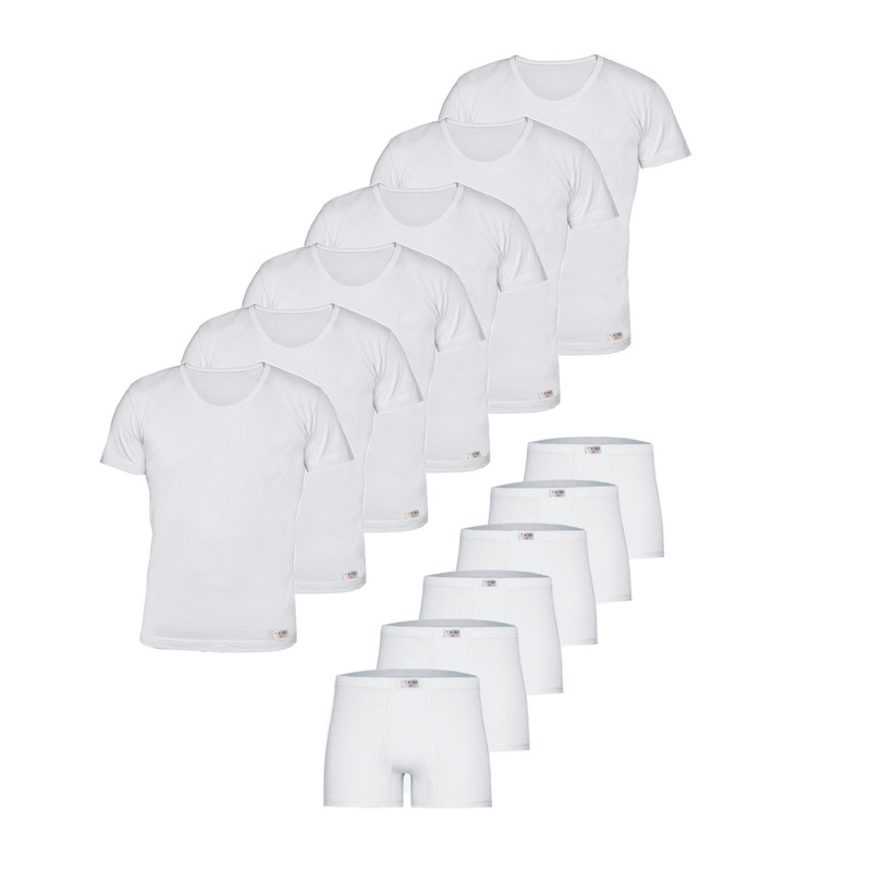 ست شورت و زیرپوش مردانه تولیدی پاران مدل صادراتی مجموعه 6 عددی